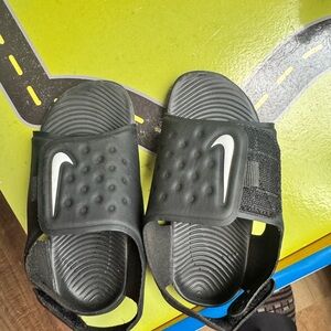 Nike Kids Black Slide Sandals